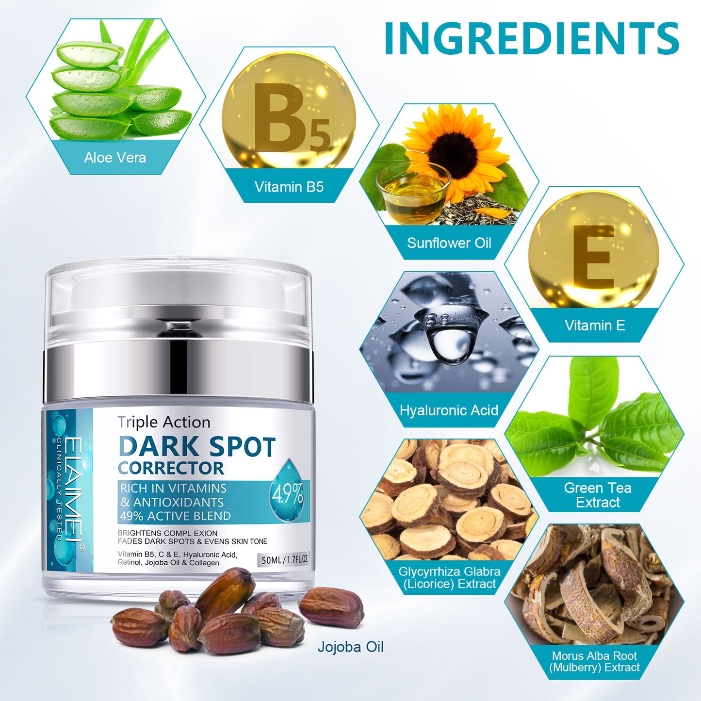 ELAIMEI Triple Action Dark Spot Corrector Cream 50ml