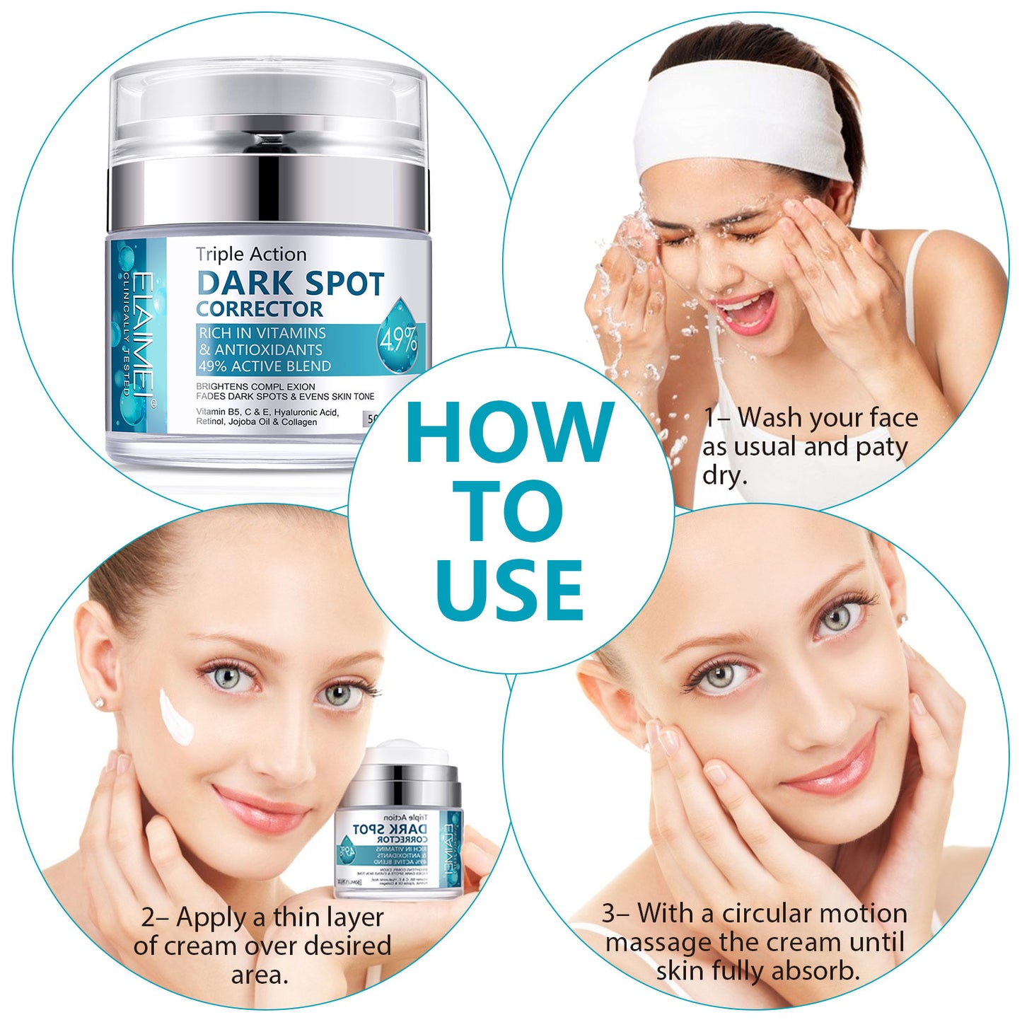 ELAIMEI Triple Action Dark Spot Corrector Cream 50ml